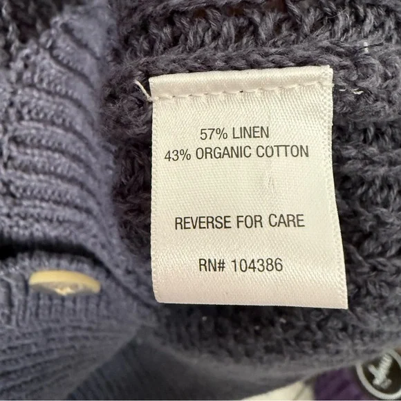 Garnet Hill Isle Linen/Cotton Relaxed Cardigan - Picture 8 of 9